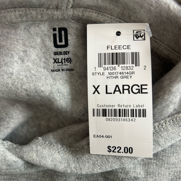 Big Girls' Core Heather Long Sleeve Hoodie, Gray, Size XL for 5-6 Years Girls. - Picture 3 of 4